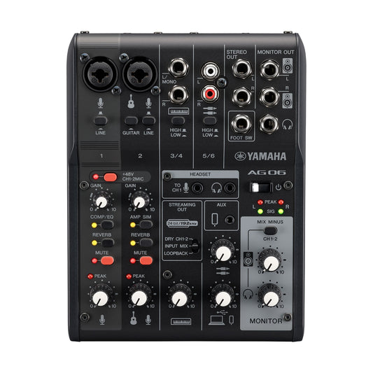 YAMAHA AG06MK2 6-CHANNEL LIVE STREAMING MIXER (EACH)