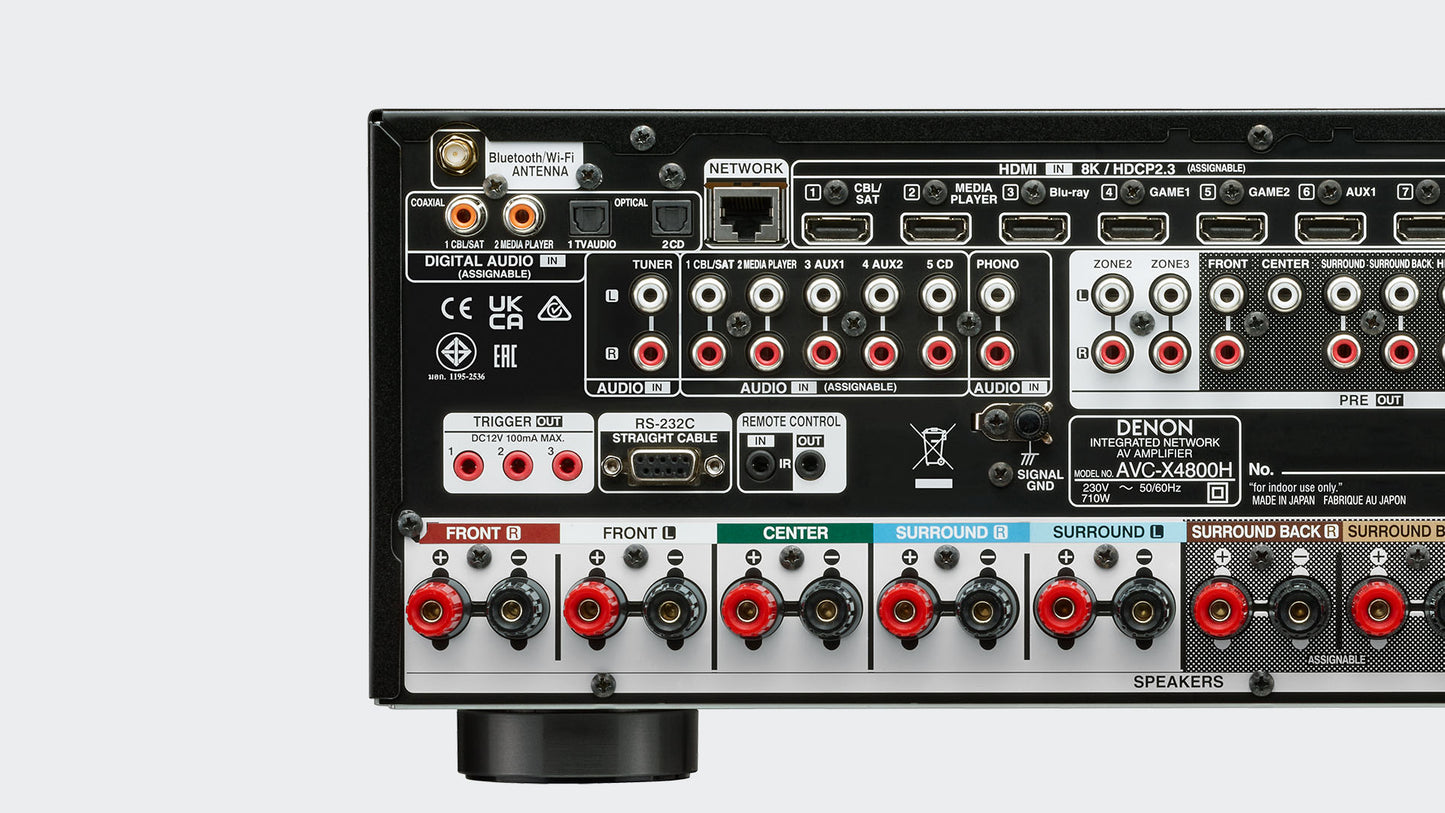 DENON AVC-X4800H PREMIUM 9.4CH 8K UHD AND 3D AUDIO AV RECEIVER