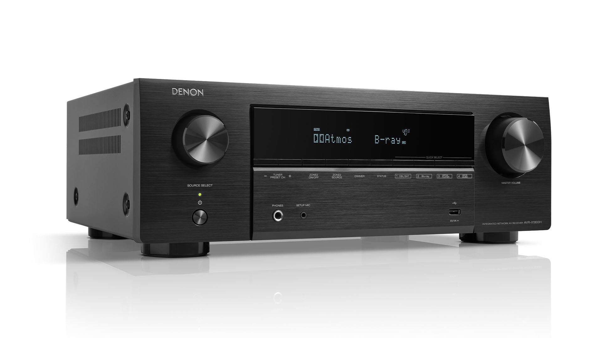 DENON AVR-X1800H 7.2CH 8K AV RECEIVER WITH 3D AUDIO, VOICE CONTROL AND HEOS BUILT-IN®