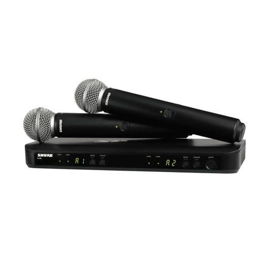 SHURE BLX288P58M17 (662-686MHz) WIRELESS DUAL HANDHELD SYSTEM