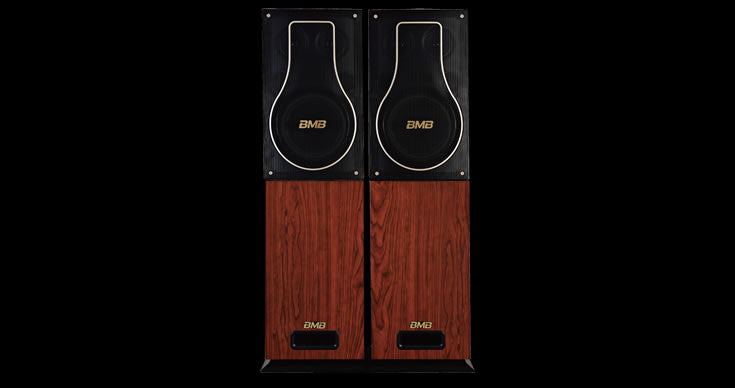 BMB CSH-200/CSH-W200 KARAOKE SPEAKER & SUBWOOFER - BLACK SPEAKER & CHERRY SUBWOOFER (FLOOR STOCK)