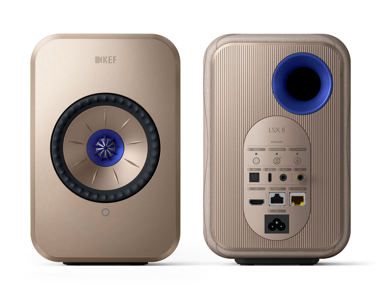 KEF LSX II WIRELESS BOOKSHELF MONITOR SPEAKER (PAIR) + FREE P1 DESK PAD (PAIR)