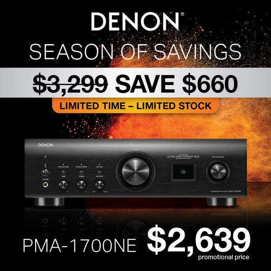 DENON PMA-1700NE INTEGRATED AMPLIFIER WITH 140W POWER/CHANNEL - WHILE STOCKS LAST