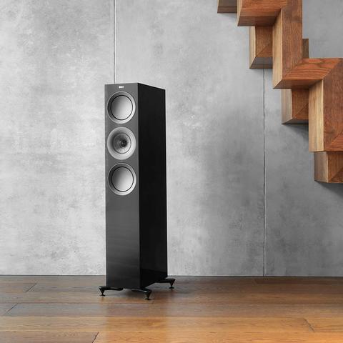 KEF R7 MID-SIZED 3-WAY FlOORSTANDING SPEAKER BLACK (PAIR) - FLOOR STOCK