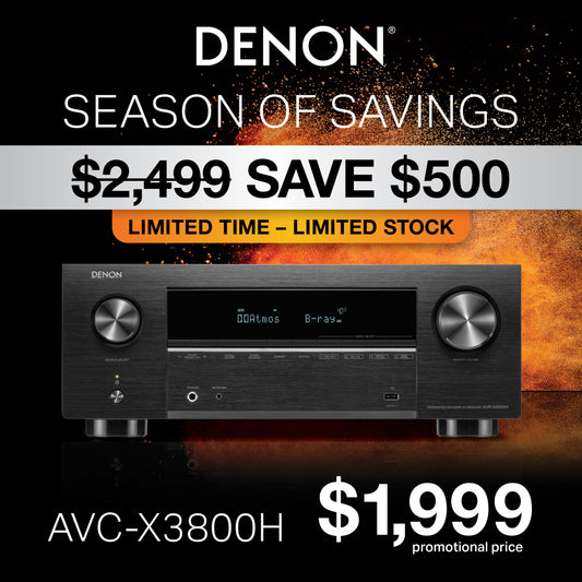 DENON AVC-X3800H 9.4CH AV RECEIVER WITH 8K VIDEO AND 3D AUDIO