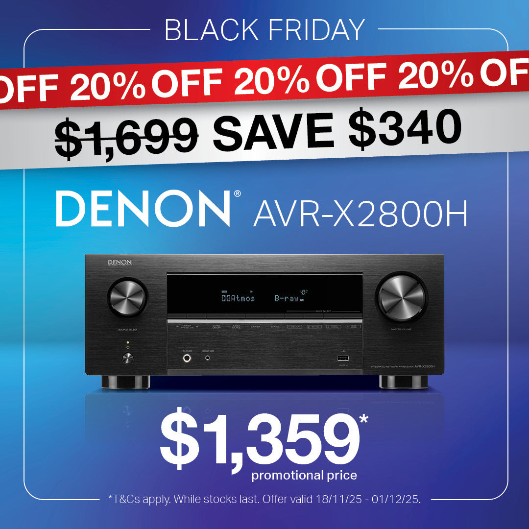 DENON AVR-X2800H 7.2CH 8K AV RECEIVER 3D AUDIO AND HEOS BUILT-IN®