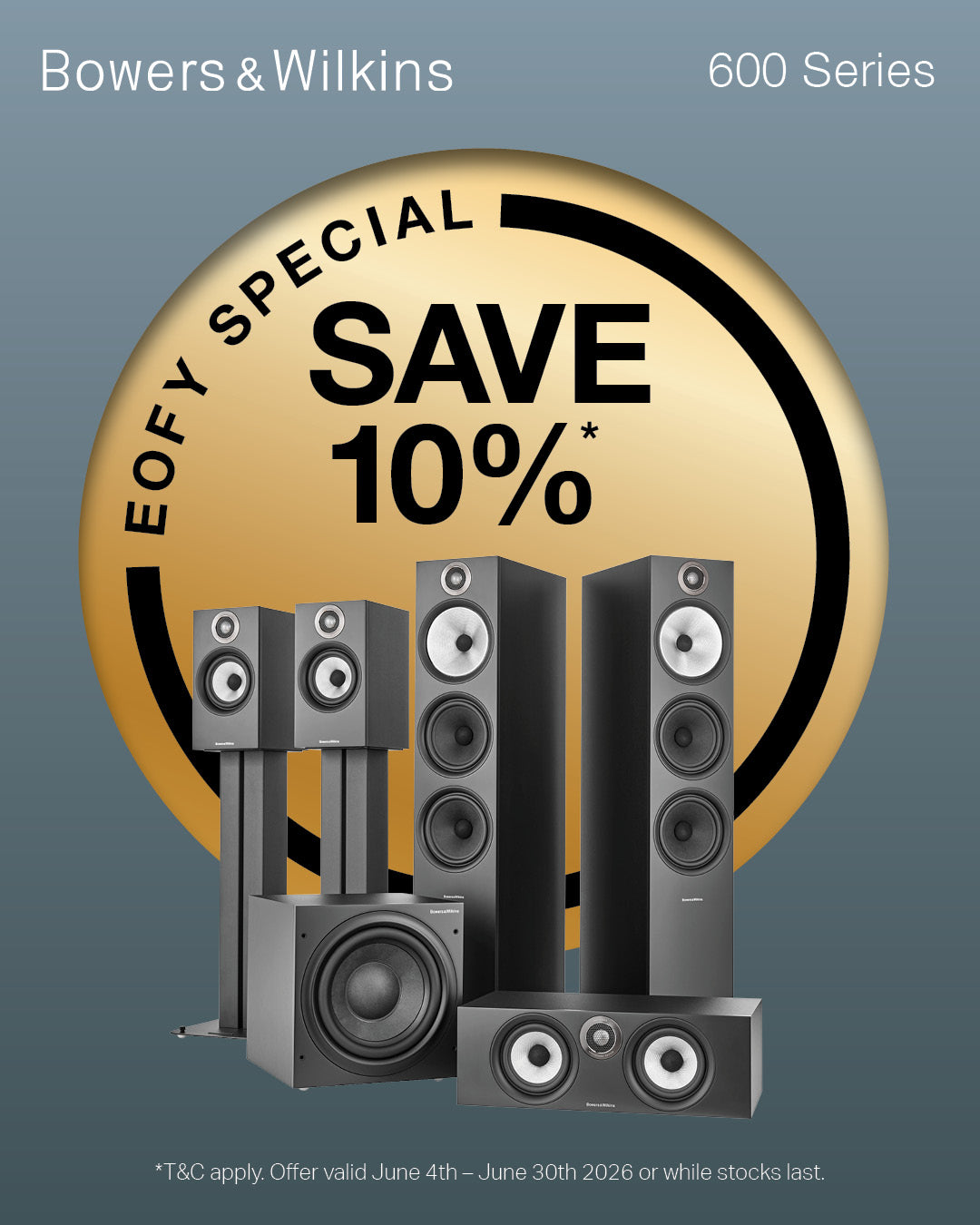 BOWERS & WILKINS 606 S3 THEATRE SPEAKER SYSTEM