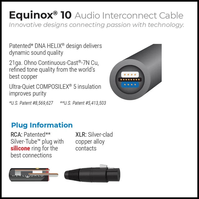 WIREWORLD EQUINOX 10 AUDIO INTERCONNECT CABLE