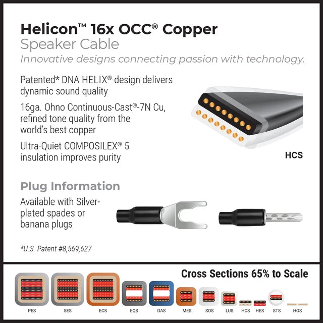 WIREWORLD HELICON 16X OCC SPEAKER CABLE (PAIR)