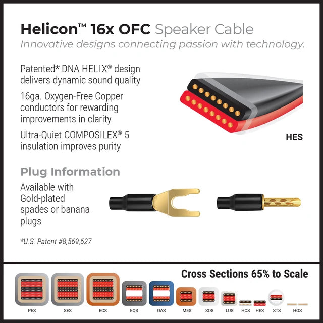 WIREWORLD HELICON 16X OFC SPEAKER CABLE (PAIR)