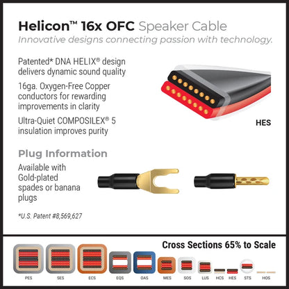 WIREWORLD HELICON 16X OFC SPEAKER CABLE (PAIR)