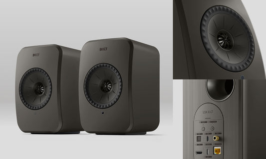 KEF LSX II LT WIRELESS HIFI SPEAKER (PAIR) + P1 DESK PADS (PAIR)