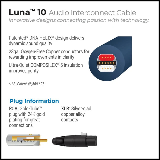 WIREWORLD LUNA 10 AUDIO INTERCONNECT CABLE