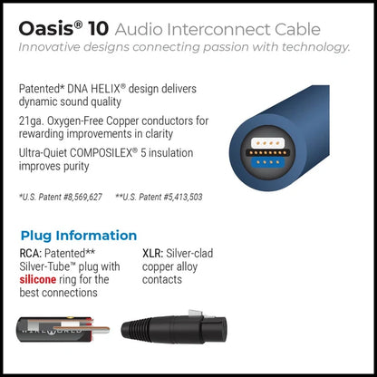WIREWORLD OASIS 10 AUDIO INTERCONNECT CABLE