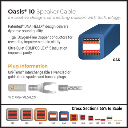 WIREWORLD OASIS 10 SPEAKER CABLE 3M (PAIR)