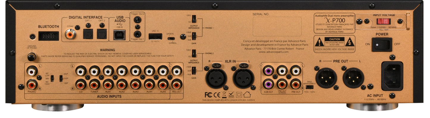 ADVANCE PARIS X-P700 STEREO PREAMPLIFIER