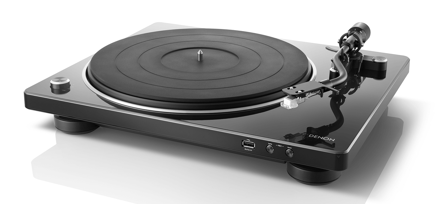 DENON DP-450USB HI-FI TURNTABLE WITH ORIGINAL S-SHAPE TONEARM AND USB