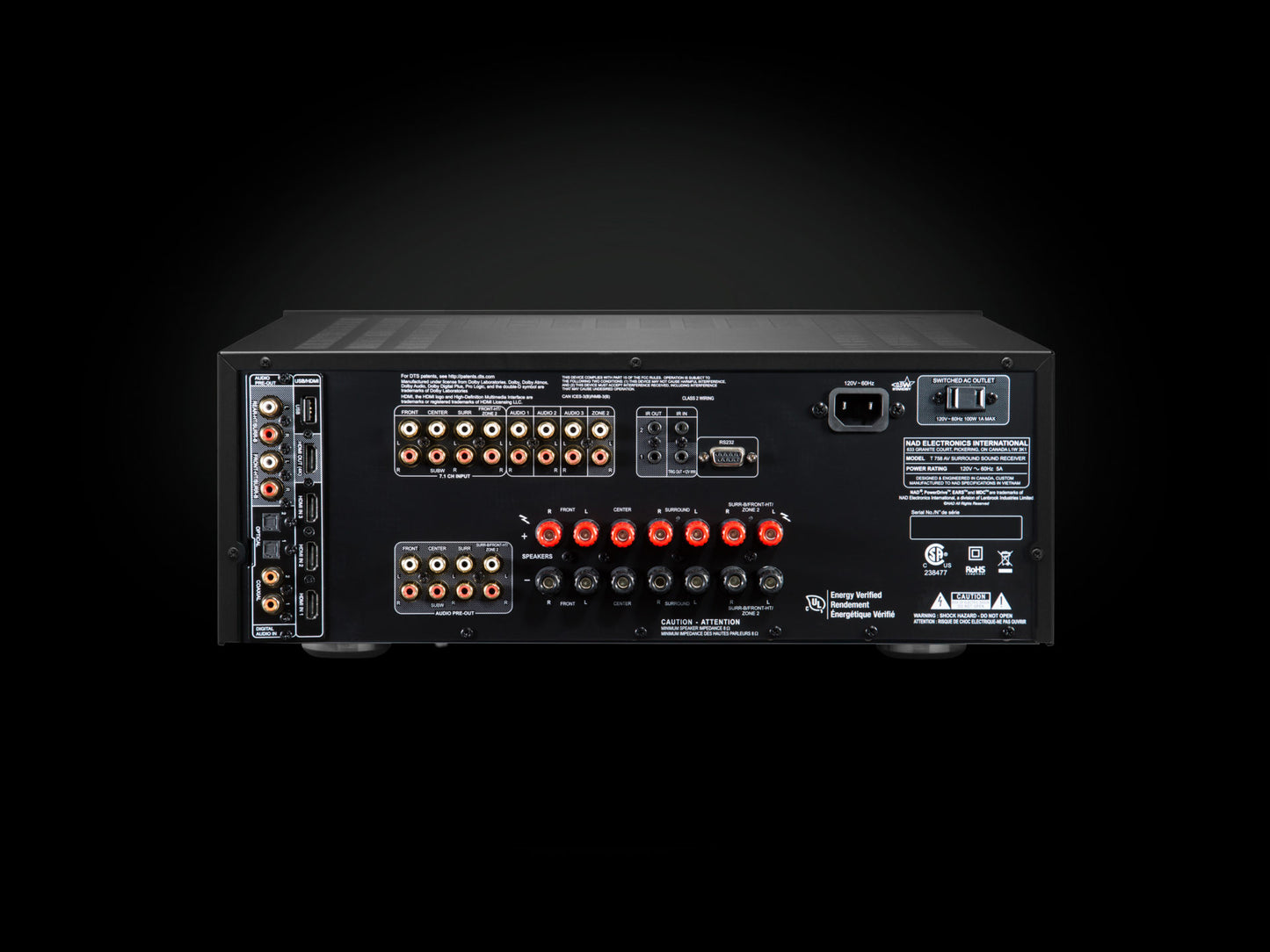 NAD T 758 V3i BLUOS ENABLED 4K UHD 7CH AV RECEIVER